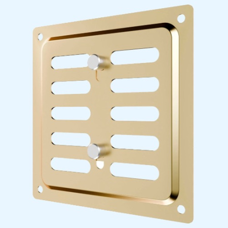 1010MER Gold ERA Решетка вентиляционная MER регулируемая 100x100 окраш.сталь Gold